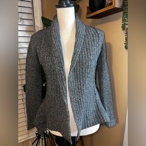 Anthropologie Birds on a wire Charcoal Cardigan Sweater